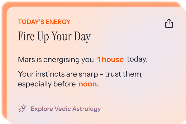 Daily cosmic insight card showing personalized guidance